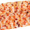 Natural Red Carnelian Agate Gemstone 8-10MM Pebble Nugget Loose Beads (D466)