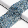 Natural Aquamarine Gemstone Grade AA Micro Faceted Round 3MM Loose Beads 15 inch Full Strand (80020690-P119)