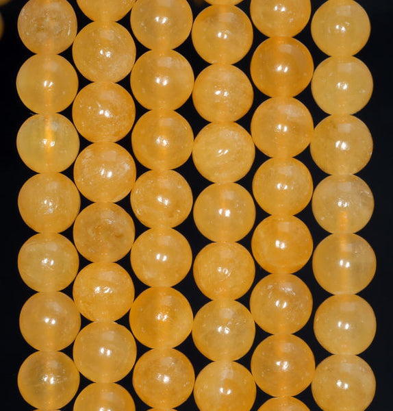 6mm Natural Rare Honey Calsite Gemstone Grade AAA Orange Smooth Round 6mm Loose Beads 15.5 inch Full Strand (80005161-458)