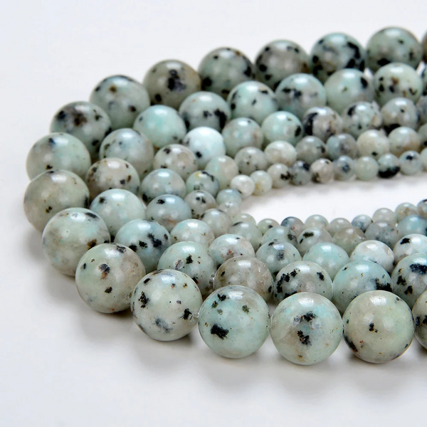 6mm Green Dalmation Jasper Gemstone Green Round Loose Beads 15 inch Full Strand (80005998-M40)
