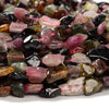 Natural Tourmaline Gemstone Pebble Nugget 8-10MM Loose Beads (D641)