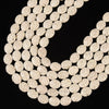 Ivory White Lava Gemstone Oval 10X8MM Loose Beads (D648)