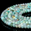 Natural Peruvian Amazonite Gemstone Grade A Micro Faceted Rondelle 5X3MM 6X4MM Loose Beads (P90)