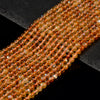 Natural Andesine Orange Labradorite Gemstone Grade AAA Round 4MM 5MM 6MM Loose Beads 7.5 inch Half Strand (P111)
