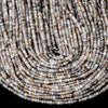 Natural Silver Black Sunstone Gemstone Grade AAA Micro Faceted Rondelle 4X3MM Loose Beads (P91)