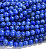 Natural Denim Blue Lapis Gemstone Round 8MM Loose Beads (D554)