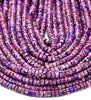Purple Silver Inclusion Sea Sediment Imperial Jasper Gemstone Grade AAA Heshi Rondelle 6X3MM Loose Beads (D501)