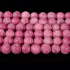 Pink Matte Jade Gemstone Round 8MM Loose Beads 15 inch Full Strand (80020615-D656)