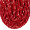 Ruby Red Jade Gemstone Micro Faceted Rondelle 4X3MM 5X3MM Loose Beads (D716)