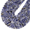 Natural Blue Spot Jasper Gemstone Micro Faceted Oval 8X6MM 11X7MM Loose Beads 7.5inch Half Strand (D719)