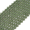 Dark Green Lava Gemstone Cross 11X9MM Loose Beads (D649)