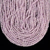 Natural Kunzite Gemstone Grade AAA Micro Faceted Round 4MM Loose Beads 15 inch Full Strand (80020510-P115)