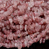 Natural Strawberry Quartz Gemstone 4-7MM Pebble Nugget Chip Loose Beads (D414)