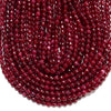 Ruby Red Jade Gemstone Facetecd Round 6MM Loose Beads (D631)