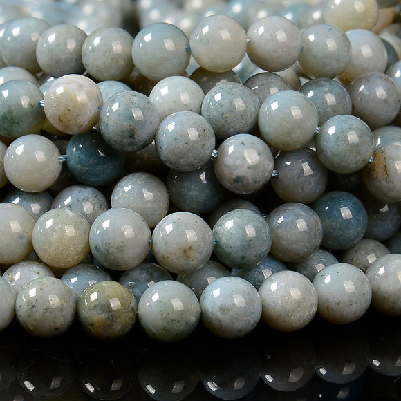 Natural Blue Ocean Jasper Gemstone Grade AAA Round 7MM 8MM 9MM 10MM Loose Beads (D589)