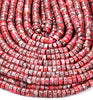 Red Silver Inclusion Sea Sediment Imperial Jasper Gemstone Grade AAA Heshi Rondelle 6X3MM Loose Beads (D501)