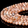Natural Sunstone Gemstone Grade AA 4MM Micro Faceted Round Loose Beads 15 inch Full Strand (80018234-P98)