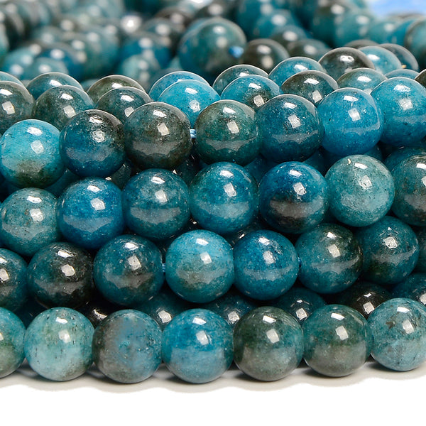 Apatite Blue Jade Gemstone Round 6MM 8MM 10MM Loose Beads (D705)