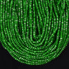 Green Jade Gemstone Micro Faceted Rondelle 4X3MM Loose Beads (D716)