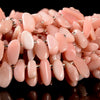 Natural Pink Opal Gemstone Stick Pebble Chip 9-17MM Loose Beads (D713)