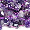 Natural Amethyst Gemstone Faceted Nugget 10X14-12X16MM 14X18-16X21MM 17X21-19X24MM Loose Beads (D426)