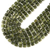 Natural Olive Jade Gemstone Faceted Round Tube Hexagon 10X8MM Loose Beads (D723)