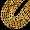 Natural Yellow Jade Gemstone Faceted Round Tube Hexagon 10X8MM Loose Beads (D720)