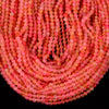 Orange Pink Jade Gemstone Round 4MM Loose Beads 14.5 inch Full Strand (80020080-D617)