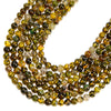 Dark Yellow Fire Dragon Veins Agate Gemstone Round 6MM 8MM 10MM Loose Beads (D698)