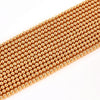 24k Gold Hematite Gemstone Round 2MM 3MM 4MM Loose Beads 15.5 inch Full Strand(P103)