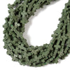Dark Green Lava Gemstone Cross 11X9MM Loose Beads (D649)