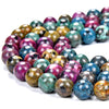 Rainbow Yooperlite UV Reactive Gemstone Round 8MM Loose Beads (D484)