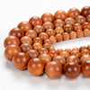 Natural Pearwood Mala Meditation Beads Round 6MM 8MM 10MM 12MM Loose Beads 16 inch BULK LOT (7-W0)