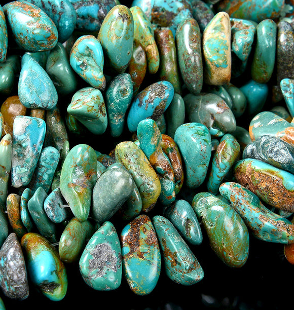 Natural Turquoise Gemstone Grade AAA Pebble Nugget Chip 13-23MM 18-30MM Loose Beads (D500)