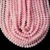 Natural Madagascar Rose Quartz Gemstone Grade A Micro Faceted Rondelle 6X4MM 8X6MM Loose Beads (D716)
