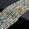 Natural Chrysocolla Gemstone Micro Faceted Round 4MM Loose Beads 15 inch Full Strand (80020507-P114)