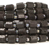 Lava Gemstone Faceted Round Tube Hexagon 12X8MM Loose Beads (D725)