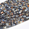 Natural Blue Kyanite Gemstone Grade A Micro Faceted Rondelle 7X5MM Loose Beads (P115)