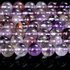 Natural Super Seven Quartz Gemstone Grade A Round 4MM 5MM 6MM 7MM 8MM Loose Beads 7.5 inch Half Strand (D533)