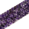 Natural Amethyst Gemstone Faceted Cylinder Round Tube 12x8MM Loose Beads (D663 )