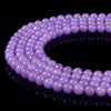 Lavender Jade Gemstone Round 8MM Loose Beads 14.5 inch Full Strand (80020094-D618)