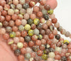 6mm Blossom Jasper Gemstone Yellow Red Round Loose Beads 15 inch Full Strand (80005995-M39)
