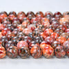 Natural Red Leopard Skin Jasper Gemstone Round 4MM 6MM 8MM 10MM 12MM Loose Beads (D543)
