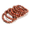 Natural Red Rosewood Round Bracelet 6MM 8MM 10MM 12MM 7.5 inch Strand (S60)