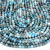 Natural Blue Apatite Gemstone Grade A Micro Faceted Round 6MM Loose Beads (P98)