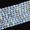 Opalite Gemstone Faceted Round Tube Hexagon 10X8MM Loose Beads (D720)