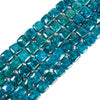 Blue Crinoid Fossil Gemstone Square 15MM Loose Beads 7.5 inch Half Strand (80020656-D661)