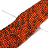 Orange Turquoise Gemstone Round 4MM Loose Beads 15.5 inch Full Strand (80019212-P103)