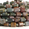 Natural Indian Agate Gemstone Faceted Round Tube Hexagon 10X8MM Loose Beads (D721)