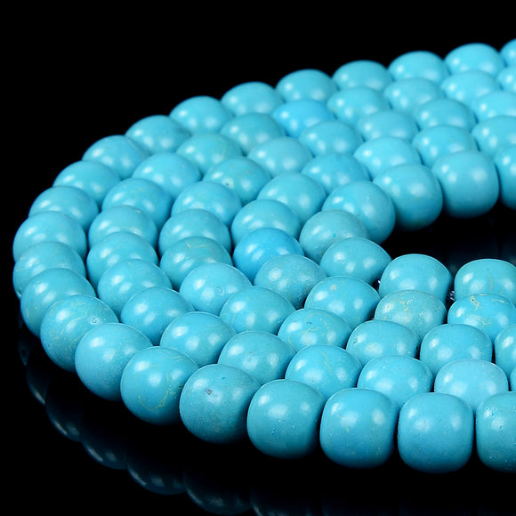 Turquoise Gemstone 9X8MM Barrel Drum Loose Beads (D419)